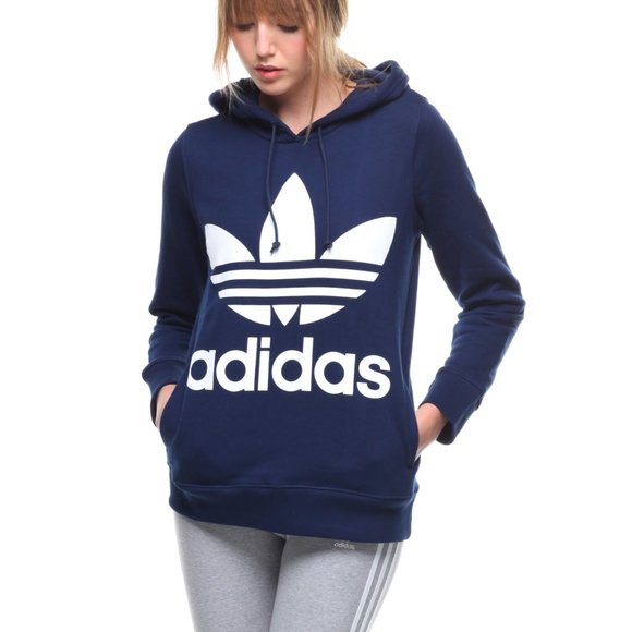 adidas Tops - 💙🤍 ADIDAS | Women's Trefoil Hoodie Sz S